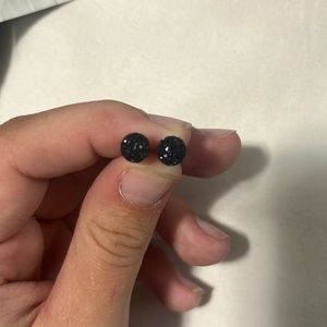 Black sparkly earrings